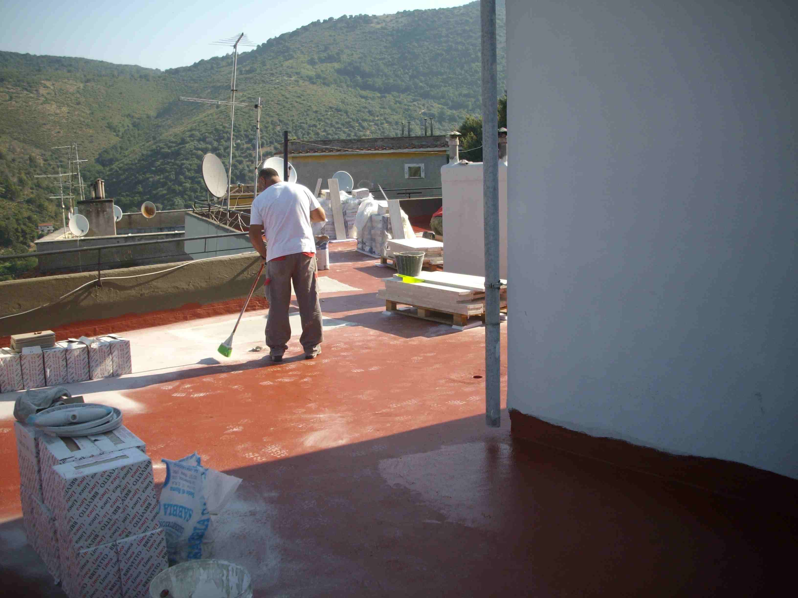 Rifacimento pavimentazione terrazzo condominiale a tivoli lucidi ... Rifacimento terrazzo condominiale