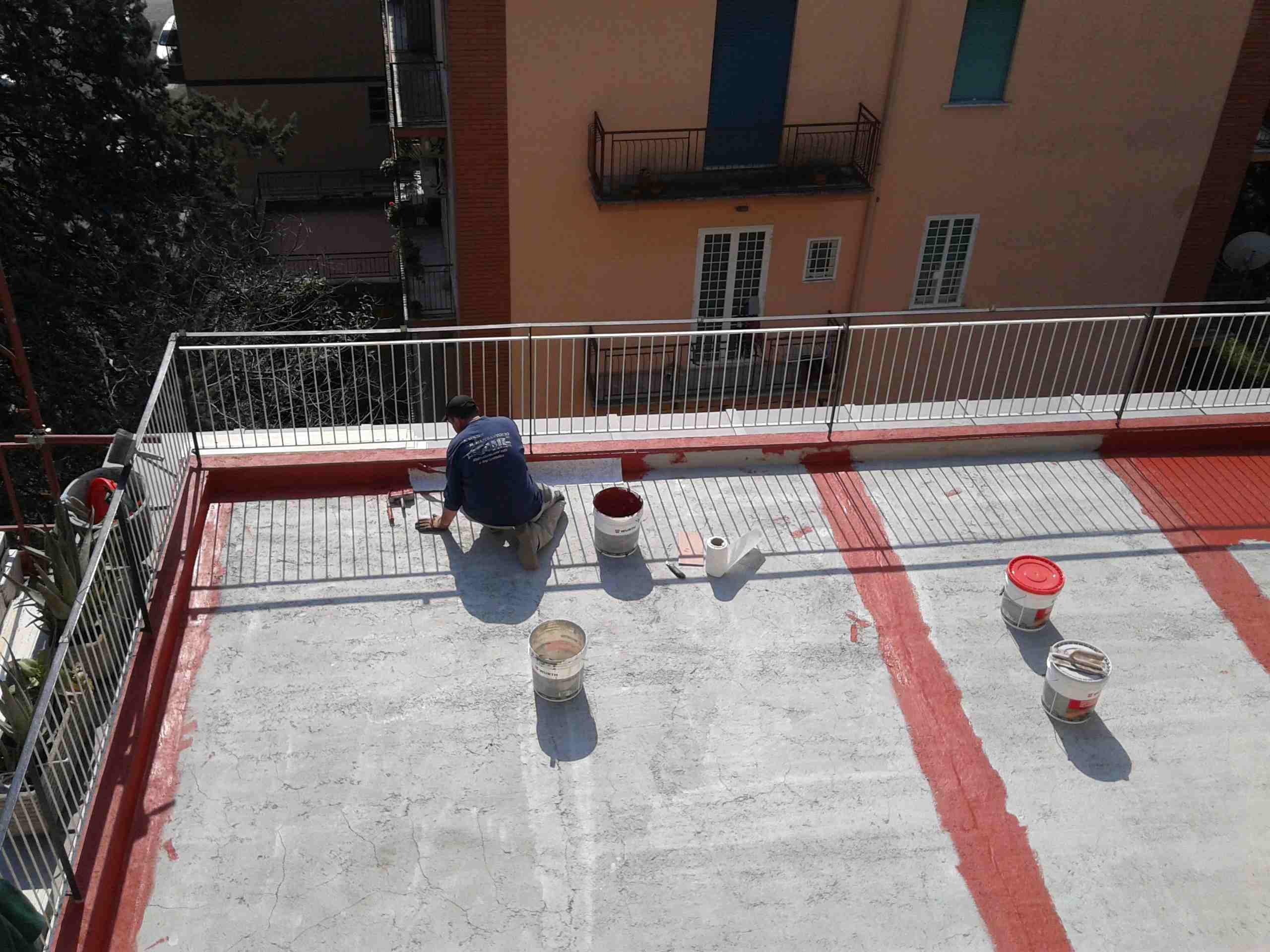 Rifacimento pavimentazione terrazzo condominiale a roma lucidi e ... Rifacimento terrazzo condominiale