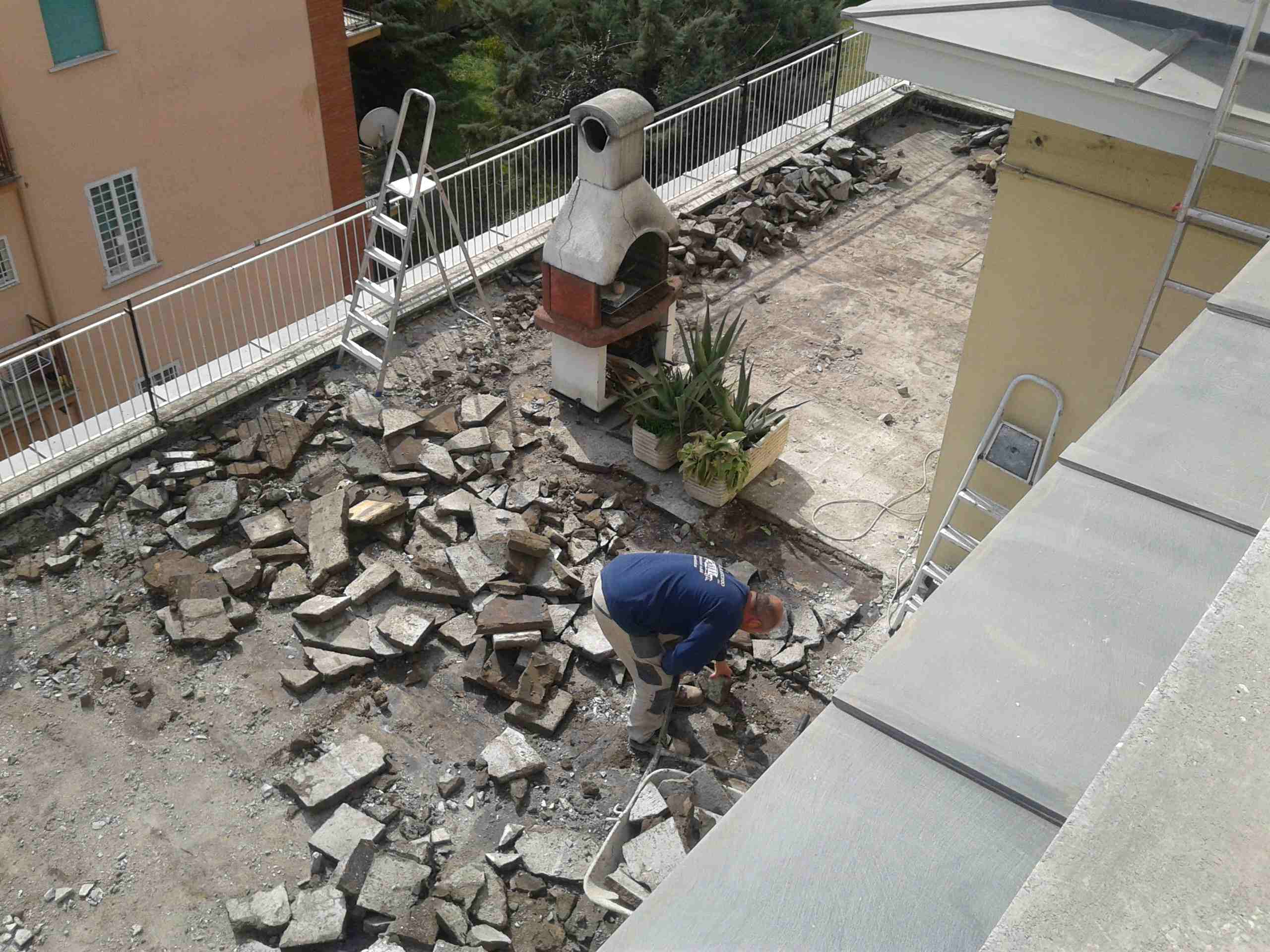 Rifacimento pavimentazione terrazzo condominiale a roma lucidi e ... Rifacimento terrazzo condominiale